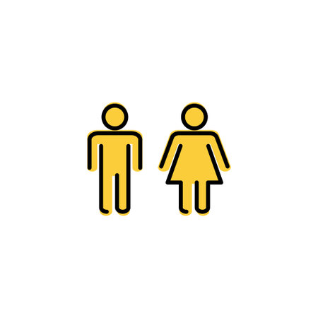 Man and woman icon vector for web and mobile app. male and female sign and symbol. Girls and boysのイラスト素材