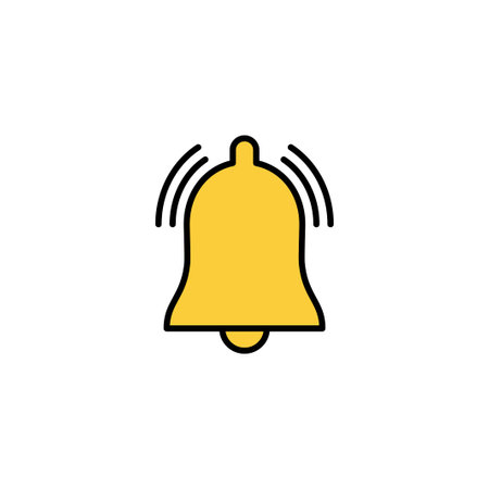 Bell Icon vector for web and mobile app. Notification sign and symbol for web site designのイラスト素材