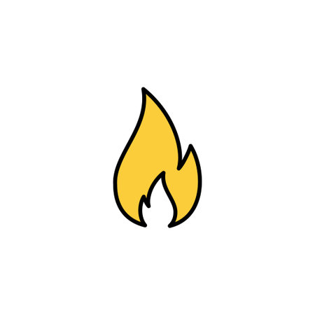 Fire icon vector for web and mobile app. fire sign and symbolのイラスト素材