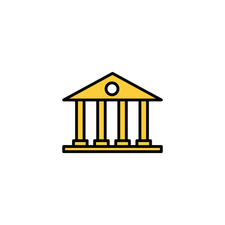 Bank icon vector for web and mobile app. Bank sign and symbol, museum, universityのイラスト素材