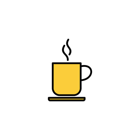 coffee cup icon vector for web and mobile app. cup a coffee sign and symbolのイラスト素材