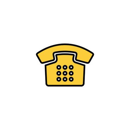 Telephone icon vector for web and mobile app. phone sign and symbolのイラスト素材