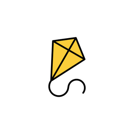 Kite icon vector for web and mobile app. kite sign and symbolのイラスト素材