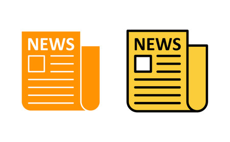 Newspaper icon set  for web and mobile app. news paper sign and symbolignのイラスト素材