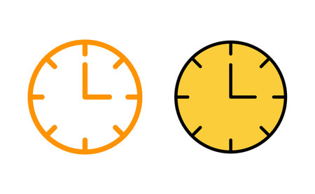 Clock icon set for web and mobile app. Time sign and symbol. watch iconのイラスト素材