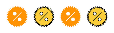 Discount icon set for web and mobile app. Discount tag sign and symbolのイラスト素材