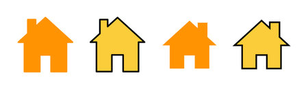 House icon set for web and mobile app. Home sign and symbolのイラスト素材