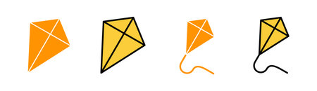 Kite icon set  for web and mobile app. kite sign and symbolのイラスト素材