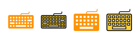 Keyboard icon set for web and mobile app. keyboard sign and symbolのイラスト素材