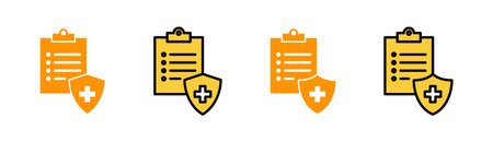 Medical insurance icon set tor for web and mobile app. health insurance sign and symbolのイラスト素材