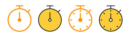 stopwatch icon set for web and mobile app. Timer sign and symbol. Countdown icon. Period of timeのイラスト素材