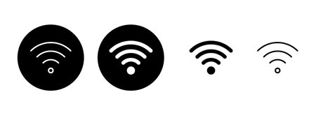 Wifi icon set illustration. signal sign and symbol. Wireless  iconのイラスト素材