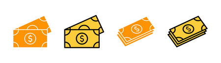 Money icon set for web and mobile app. Money sign and symbolのイラスト素材