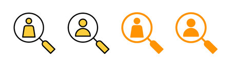 Hiring icon set  for web and mobile app. Search job vacancy sign and symbol. Human resources concept. Recruitmentのイラスト素材