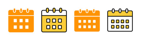 Calendar icon vector for web and mobile app. Calender sign and symbol. Schedule icon symbolのイラスト素材