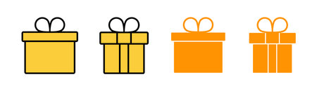 Gift icon set  for web and mobile app. gift sign and symbol. birthday giftのイラスト素材