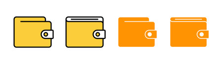 Wallet icon set  for web and mobile app. wallet sign and symbolのイラスト素材
