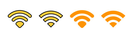 Wifi icon set for web and mobile app. signal sign and symbol. Wireless  iconのイラスト素材