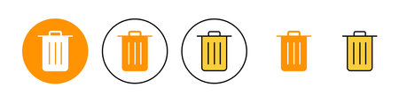 Trash icon set for web and mobile app. trash can icon. delete sign and symbol.のイラスト素材