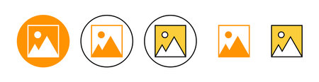 Picture icon set for web and mobile app. photo gallery sign and symbol. image iconのイラスト素材