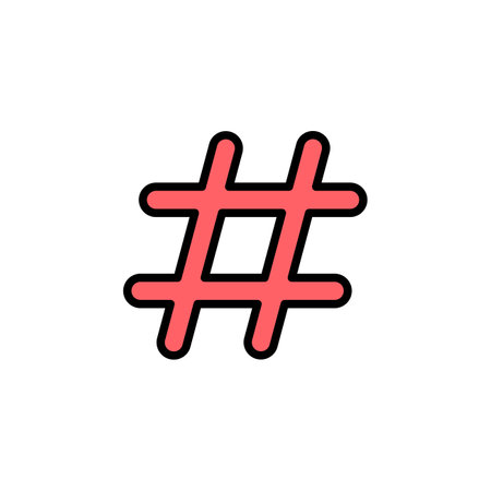 Hashtag icon set illustration. hashtag sign and symbolのイラスト素材