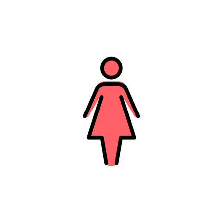 Female icon set illustration. woman sign and symbolのイラスト素材