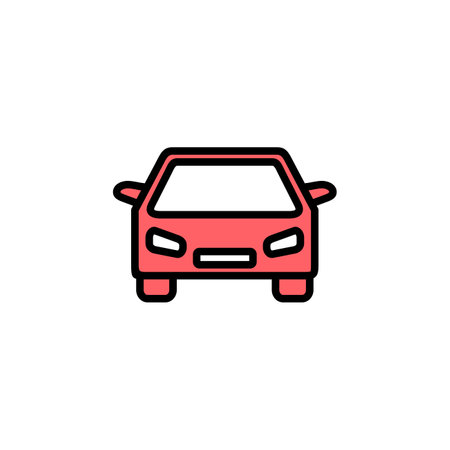 Car icon set illustration. car sign and symbol. small sedanのイラスト素材