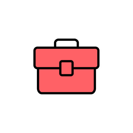 Briefcase icon set illustration. suitcase sign and symbol. luggage symbol.のイラスト素材