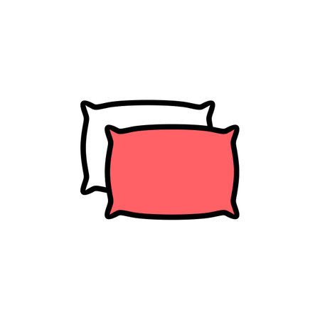 Pillow icon set illustration. Pillow sign and symbol. Comfortable fluffy pillowのイラスト素材