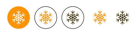 Snow icon set for web and mobile app. snowflake sign and symbolのイラスト素材