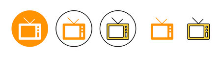 Tv icon set for web and mobile app. television sign and symbolのイラスト素材