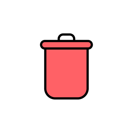 Trash icon set illustration. trash can icon. delete sign and symbol.のイラスト素材