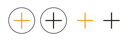 Plus Icon set for web and mobile app. Add plus sign and symbolのイラスト素材