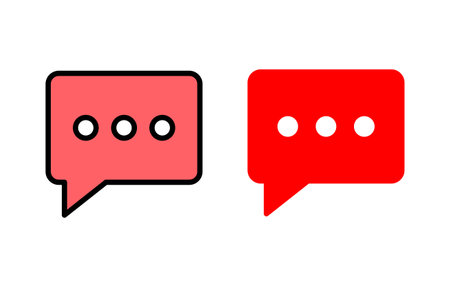 Chat icon set illustration. speech bubble sign and symbol. comment icon. messageのイラスト素材