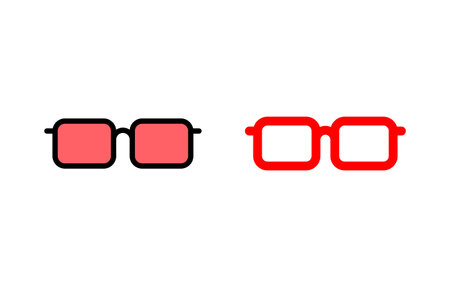 Glasses icon set illustration. Glasses sign and symbolのイラスト素材