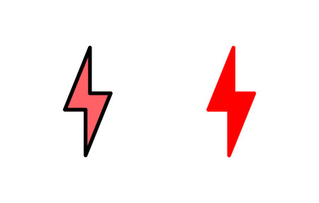 Lightning icon set illustration. electric sign and symbol. power icon. energy signのイラスト素材
