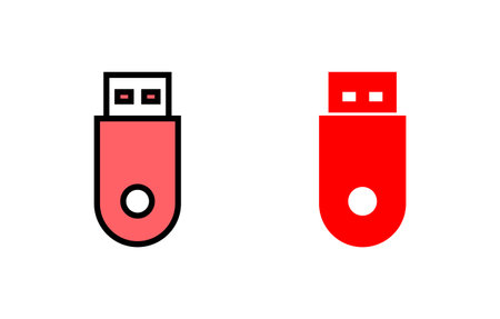 Usb icon set illustration. Flash disk sign and symbol. flash drive sign.