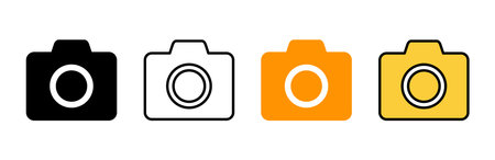 Camera icon set vector. photo camera sign and symbol. photography icon.のイラスト素材