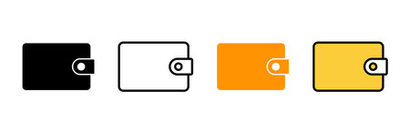 Wallet icon set vector. wallet sign and symbolのイラスト素材