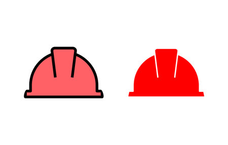 Helmet icon set illustration. Motorcycle helmet sign and symbol. Construction helmet icon. Safety helmetのイラスト素材