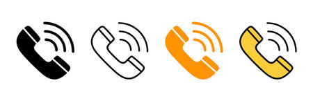 Call icon set vector. telephone sign and symbol. phone icon. contact usのイラスト素材