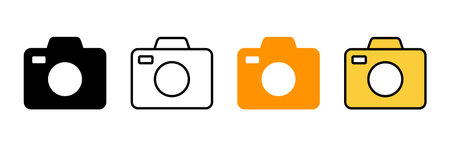 Camera icon set vector. photo camera sign and symbol. photography icon.のイラスト素材