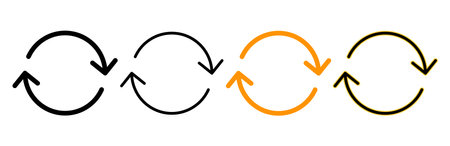 Refresh icon set vector. Reload sign and symbol. Update icon.のイラスト素材