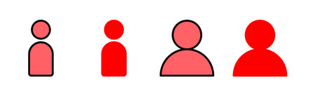 User Icon set illustration. person sign and symbol. people icon.のイラスト素材