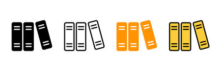Library icon set vector. education sign and symbolのイラスト素材