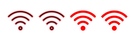 Wifi icon set illustration. signal sign and symbol. Wireless  icon