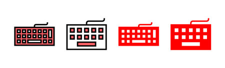Keyboard icon set illustration. keyboard sign and symbol