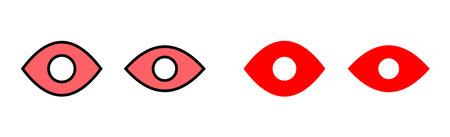 Eye icon set illustration. Eye sign and symbol. Look and Vision icon.のイラスト素材