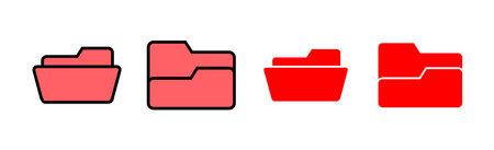 Folder icon set illustration. folder sign and symbolのイラスト素材