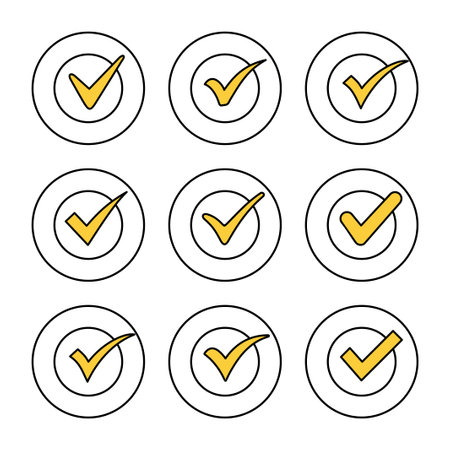 Approved icon set vector. Certified Medal Iconのイラスト素材